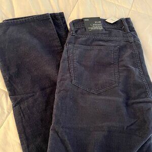 Gap Men's Corduroy Navy Straight Leg 1969 Pants 32W x 32L